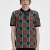 Tricou polo pentru bărbați Glitch Tartan Tricou polo pentru bărbați Glitch Tartan