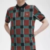 Tricou polo pentru bărbați Glitch Tartan Tricou polo pentru bărbați Glitch Tartan