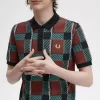 Tricou polo pentru bărbați Glitch Tartan Tricou polo pentru bărbați Glitch Tartan