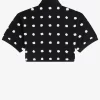 Tricou polo pentru damă în piqué cu imprimeu spot Tricou polo pentru damă în piqué cu imprimeu spot