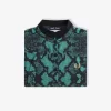Tricou polo pentru femei cu imprimeu de șarpe Tricou polo pentru femei cu imprimeu de șarpe