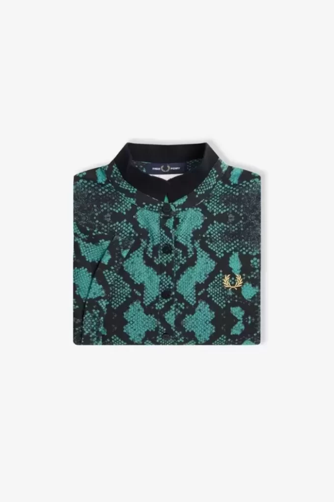 Tricou polo pentru femei cu imprimeu de șarpe Tricou polo pentru femei cu imprimeu de șarpe