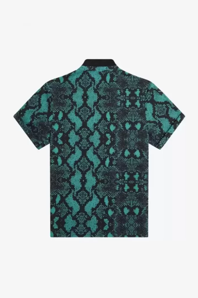 Tricou polo pentru femei cu imprimeu de șarpe Tricou polo pentru femei cu imprimeu de șarpe