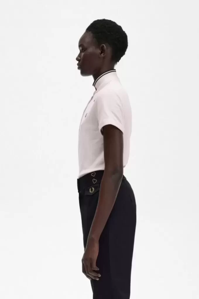 Tricou polo pentru femei cu imprimeu piqué Tricou polo pentru femei cu imprimeu piqué