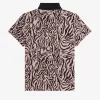 Tricou polo pentru femei cu imprimeu zebră Tricou polo pentru femei cu imprimeu zebră