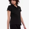 Tricou polo pentru femei din piqué cu guler deschis Tricou polo pentru femei din piqué cu guler deschis