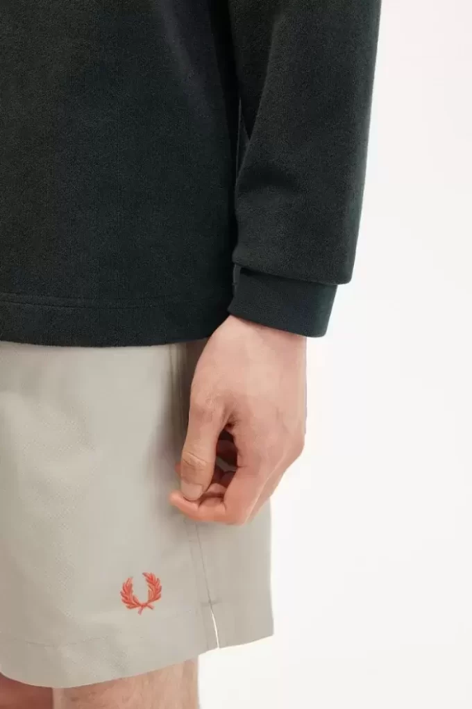 Tricou polo relaxat din prosop pentru bărbați Tricou polo relaxat din prosop pentru bărbați