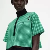 Tricou polo scurt cu imprimeu cartofi piqué pentru femei Tricou polo scurt cu imprimeu cartofi piqué pentru femei