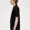 Tricou polo texturat cu fermoar pentru bărbați Tricou polo texturat cu fermoar pentru bărbați