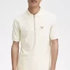 Tricou polo texturat cu fermoar pentru bărbați Tricou polo texturat cu fermoar pentru bărbați