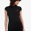 Tricou polo tricotat metalic pentru femei Tricou polo tricotat metalic pentru femei