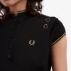 Tricou polo tricotat metalic pentru femei Tricou polo tricotat metalic pentru femei