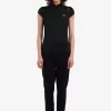 Tricou polo tricotat metalic pentru femei Tricou polo tricotat metalic pentru femei