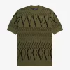 Tricou tricotat pentru bărbați cu panouri Argyle Tricou tricotat pentru bărbați cu panouri Argyle