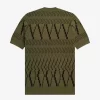 Tricou tricotat pentru bărbați cu panouri Argyle Tricou tricotat pentru bărbați cu panouri Argyle