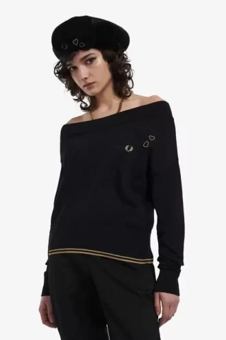 Tricou tricotat pentru femei, cu umeri goi