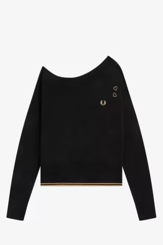 Tricou tricotat pentru femei, cu umeri goi