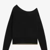 Tricou tricotat pentru femei, cu umeri goi Tricou tricotat pentru femei, cu umeri goi