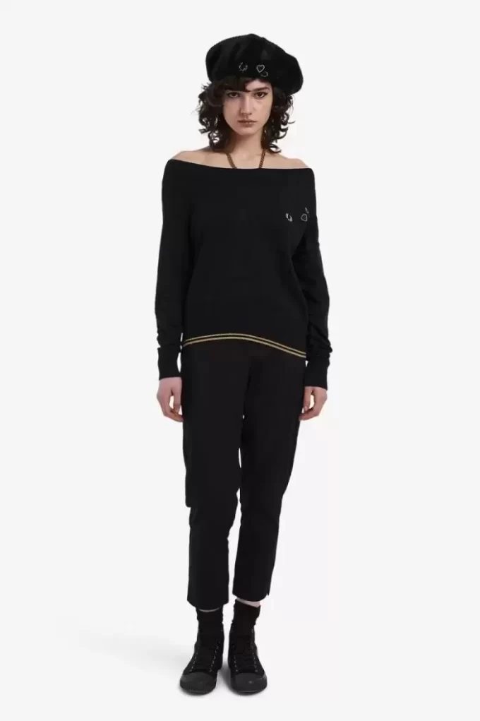 Tricou tricotat pentru femei, cu umeri goi Tricou tricotat pentru femei, cu umeri goi