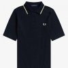 Tricouri polo cu nervuri Fred Perry Tricouri polo cu nervuri Fred Perry