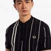 Tricouri polo Henley cu dungi Tricouri polo Henley cu dungi
